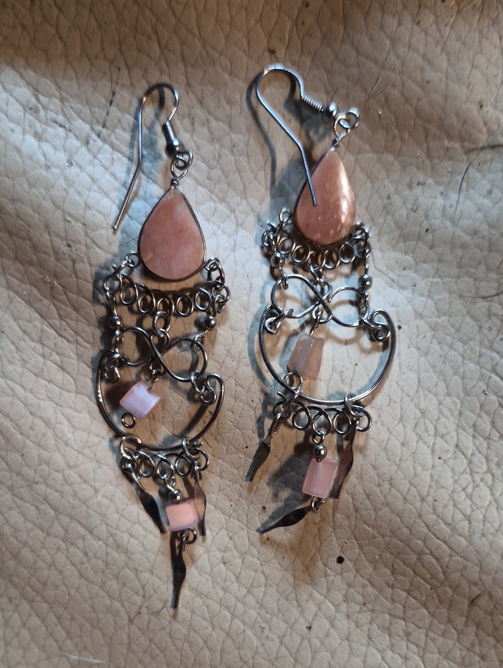 Pink Teardrop Dangle Earrings - Women Jewelry